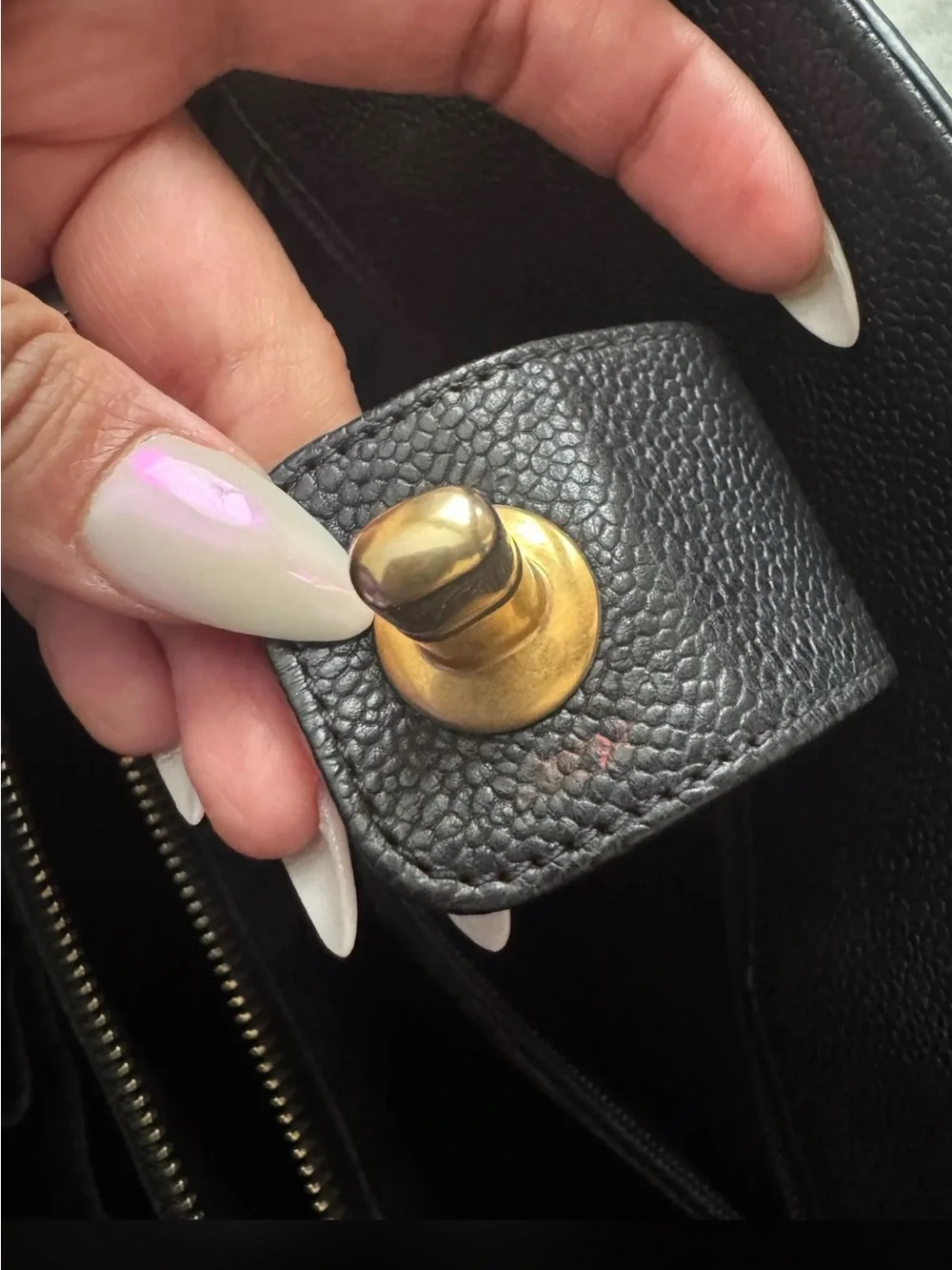 $4K+ MSRP AUTHENTIC Chanel Black Caviar Leather Tote with Gold Hardware